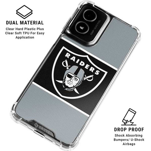 NFL Las Vegas Raiders Zone Block Moto G Power 5G (2024) Clear Case