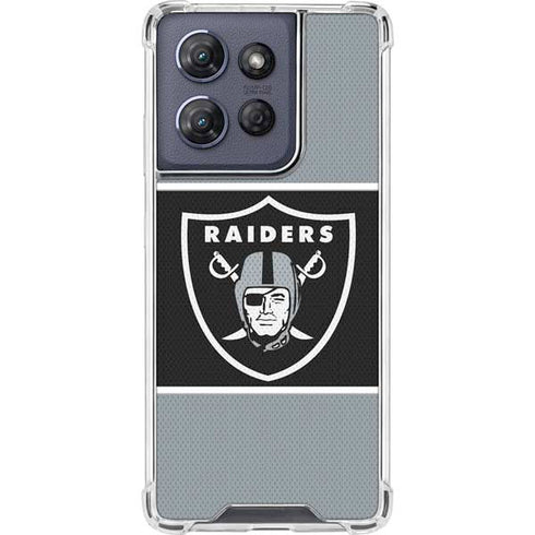 NFL Las Vegas Raiders Zone Block Moto G Power 5G (2025) Clear Case