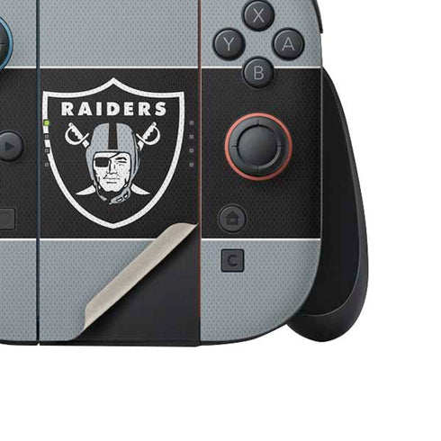 NFL Las Vegas Raiders Zone Block Nintendo Switch 2 (2025) Joy-Con Controller Skin