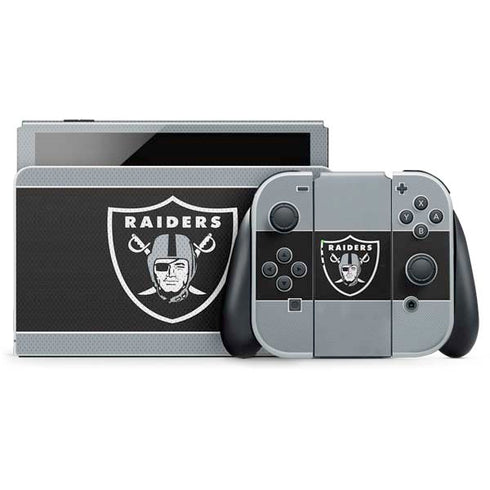 NFL Las Vegas Raiders Zone Block Nintendo Skins