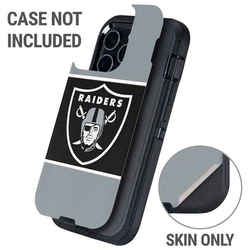NFL Las Vegas Raiders Zone Block Otterbox Defender iPhone Skin