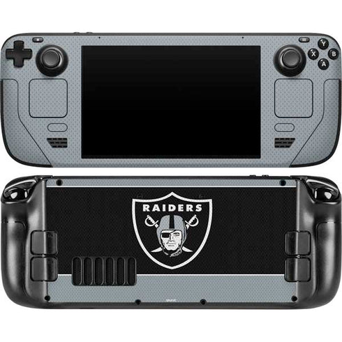 NFL Las Vegas Raiders Zone Block Steam Deck Handheld Gaming Computer OLED Skin