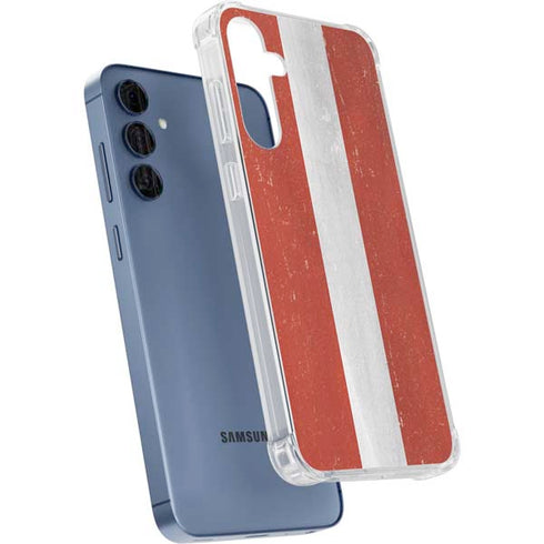 Latvia Flag Distressed Galaxy A35 5G Clear Case