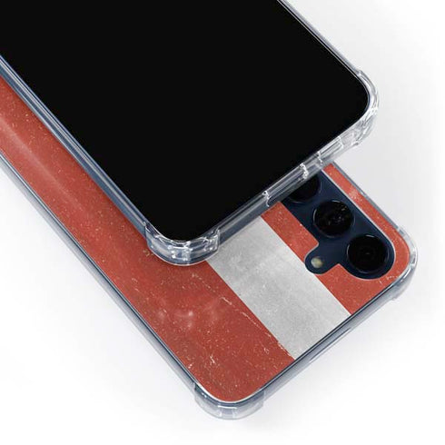 Latvia Flag Distressed Galaxy A35 5G Clear Case