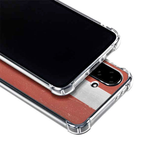 Latvia Flag Distressed Galaxy A36 5G Clear Case