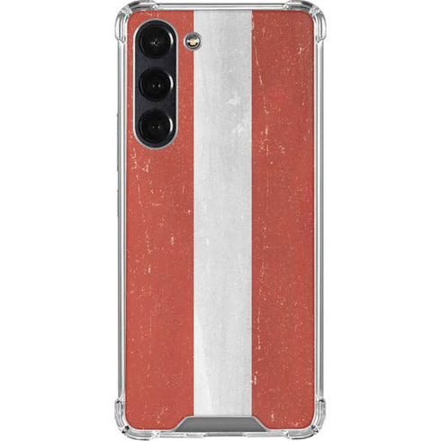 Latvia Flag Distressed Galaxy S24 FE Clear Case
