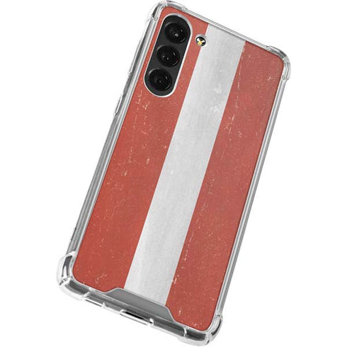 Latvia Flag Distressed Galaxy S24 FE Clear Case