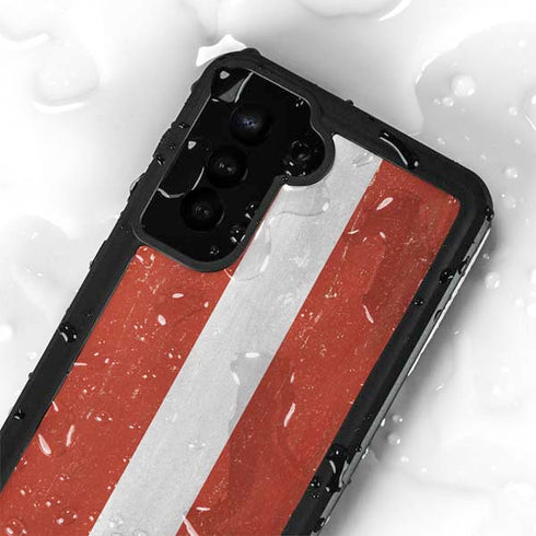 Latvia Flag Distressed Galaxy S24 Plus Waterproof Case