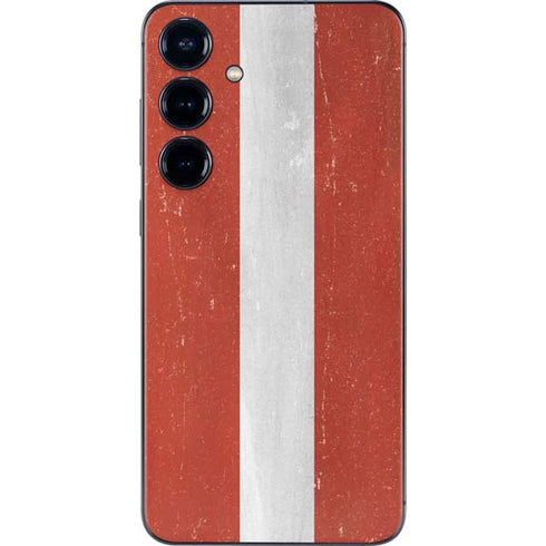 Latvia Flag Distressed Galaxy S25 Skin