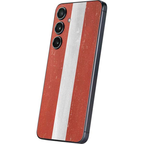 Latvia Flag Distressed Galaxy S25 Skin