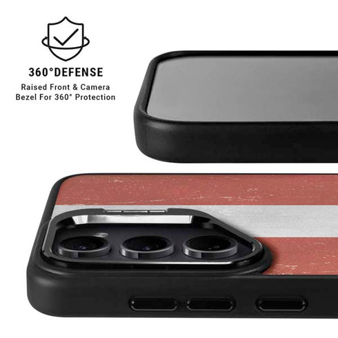 Latvia Flag Distressed Galaxy S25 Ultra Kickstand Case