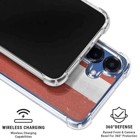 Latvia Flag Distressed Galaxy S25 Plus Clear Case