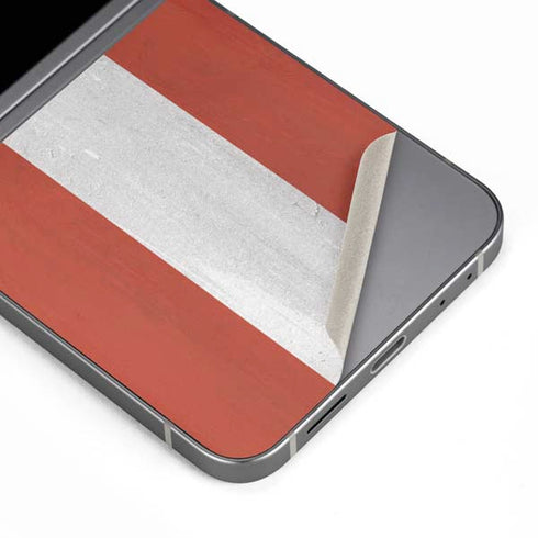 Latvia Flag Distressed Galaxy Z Flip6 Skin