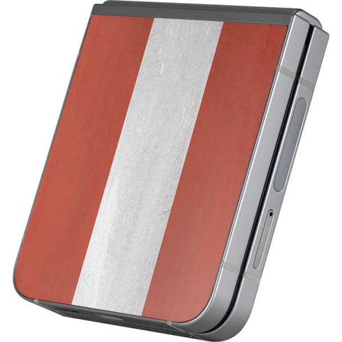 Latvia Flag Distressed Galaxy Z Flip6 Skin