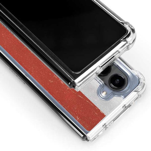 Latvia Flag Distressed Galaxy Z Fold5 5G Clear Case