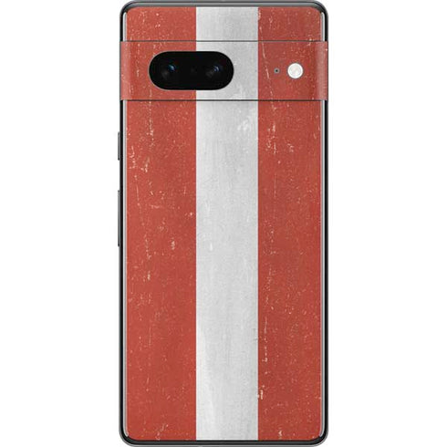 Latvia Flag Distressed Pixel Skins