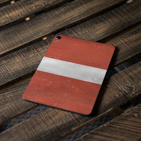 Latvia Flag Distressed Apple iPad Pro Skin