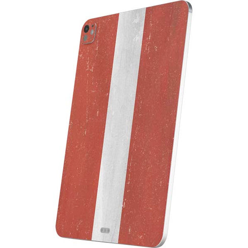 Latvia Flag Distressed iPad Pro 13in M4 (2024) Skin