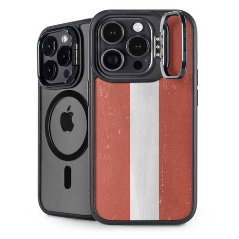 Latvia Flag Distressed iPhone 13 Pro Max Kickstand Case