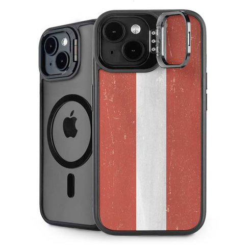 Latvia Flag Distressed iPhone 15 Kickstand Case