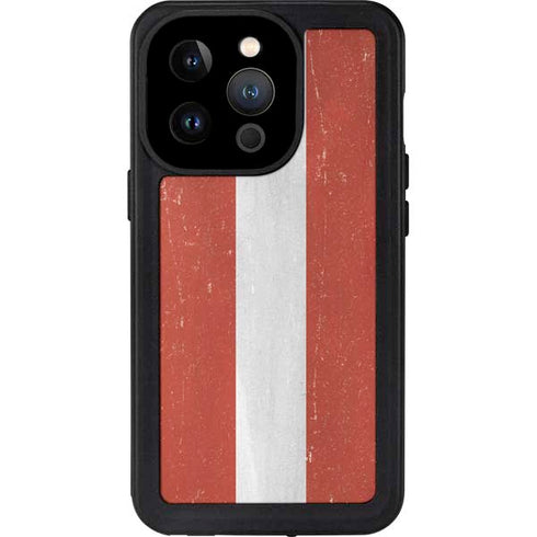 Latvia Flag Distressed iPhone 15 Pro Waterproof Case