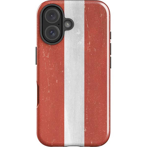 Latvia Flag Distressed iPhone 16 Impact Case