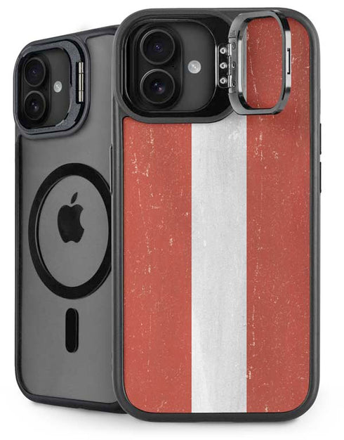 Latvia Flag Distressed iPhone 16 Kickstand Case