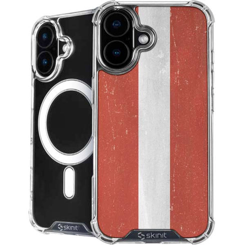 Latvia Flag Distressed iPhone 16 MagSafe Case