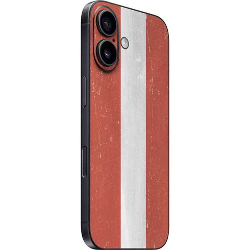 Latvia Flag Distressed iPhone 16 Plus Skin