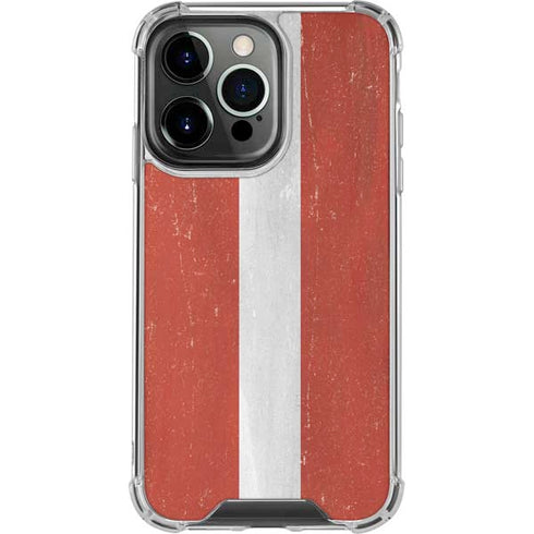 Latvia Flag Distressed iPhone 16 Pro Clear Case