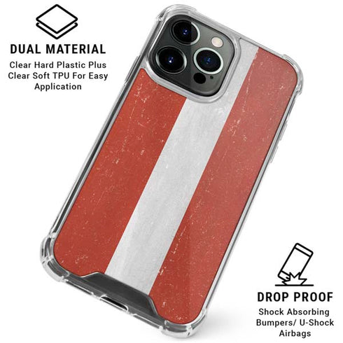Latvia Flag Distressed iPhone 16 Pro Clear Case