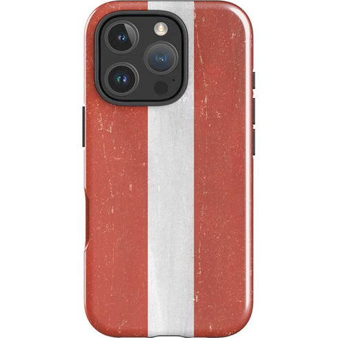 Latvia Flag Distressed iPhone 16 Pro Impact Case