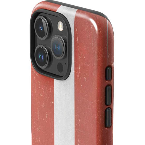 Latvia Flag Distressed iPhone 16 Pro Impact Case