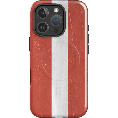 Latvia Flag Distressed iPhone 16 Pro Magsafe Impact Case