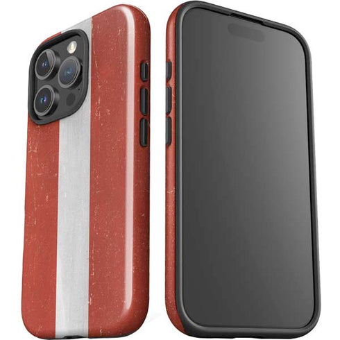 Latvia Flag Distressed iPhone 16 Pro Max Impact Case