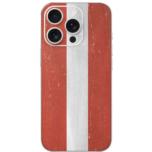 Latvia Flag Distressed iPhone 16 Pro Skin