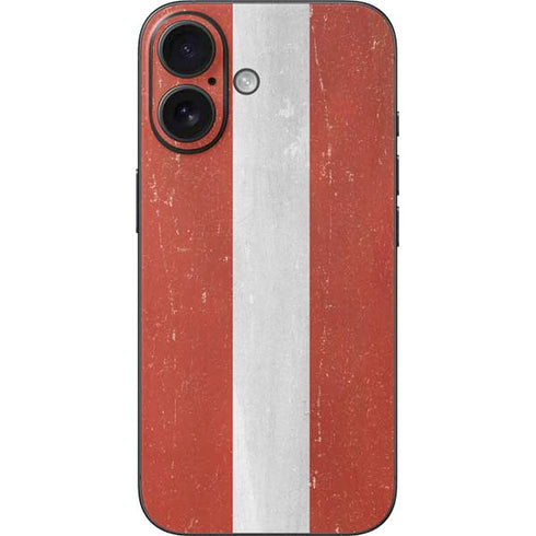 Latvia Flag Distressed iPhone 16 Skin