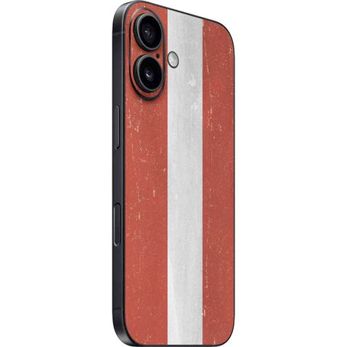 Latvia Flag Distressed iPhone 16 Skin