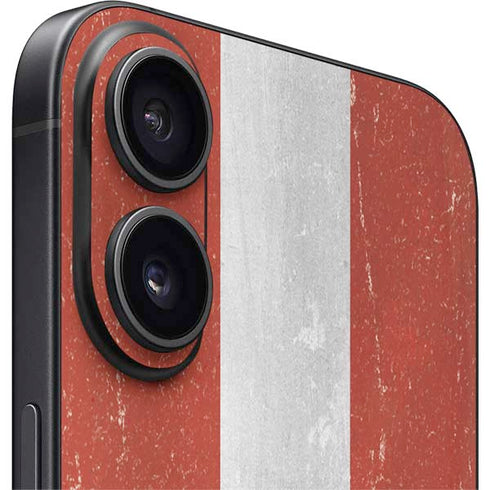 Latvia Flag Distressed iPhone 16 Skin