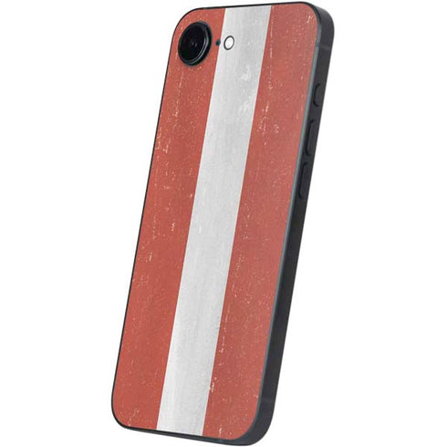 Latvia Flag Distressed iPhone 16e Skin