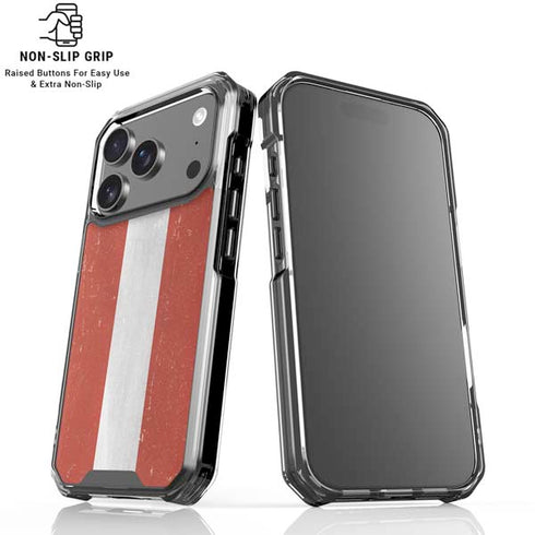 Latvia Flag Distressed iPhone 18 Pro Clear Case