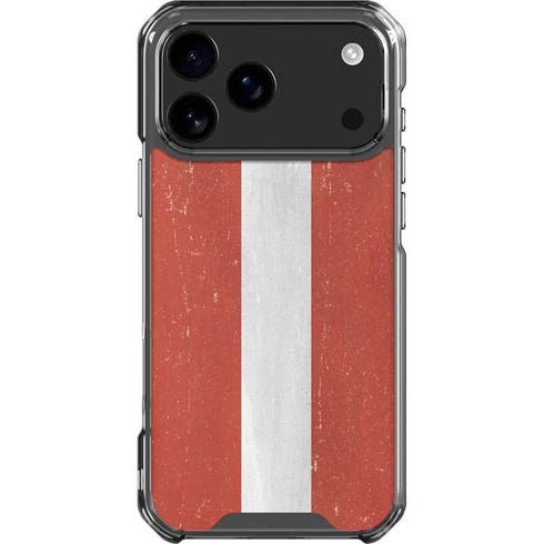 Latvia Flag Distressed iPhone 18 Pro Max Clear Case