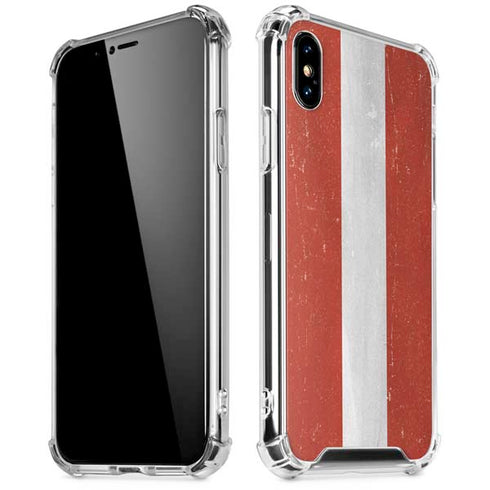 Latvia Flag Distressed iPhone X/XS Clear Case