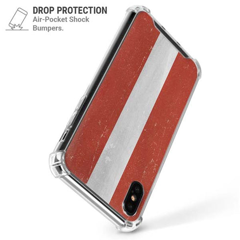 Latvia Flag Distressed iPhone X/XS Clear Case