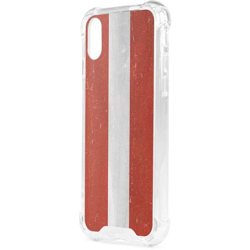 Latvia Flag Distressed iPhone XS Clear Case