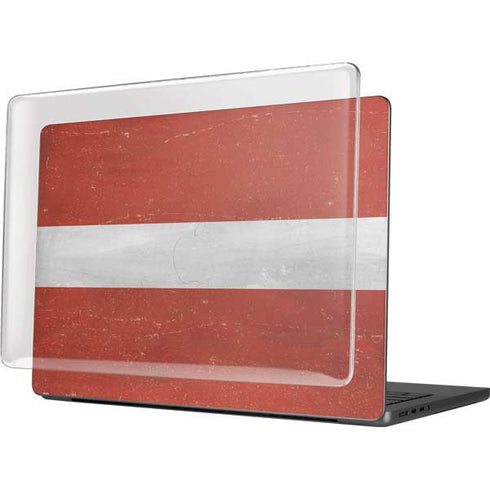 Latvia Flag Distressed MacBook Pro 14in (2021-24) Case plus Skin