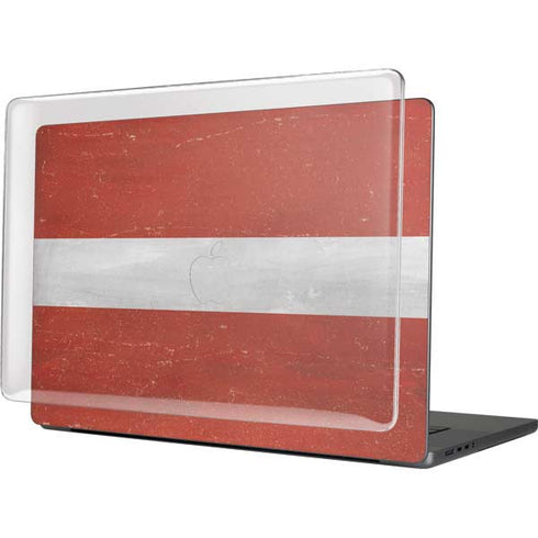 Latvia Flag Distressed MacBook Cases