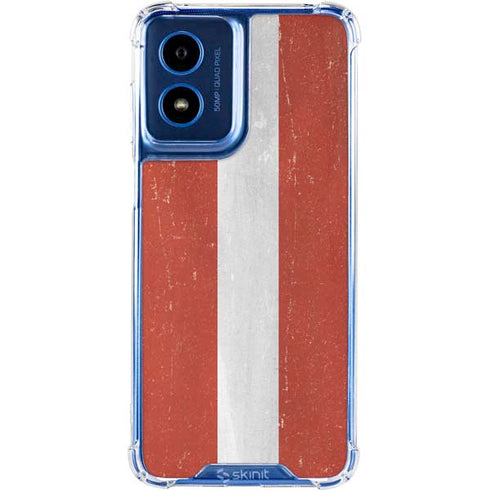 Latvia Flag Distressed Moto G 5G (2024) Clear Case