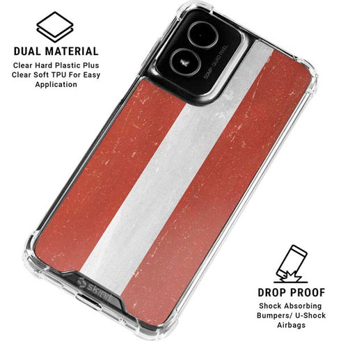Latvia Flag Distressed Moto G Power 5G (2024) Clear Case
