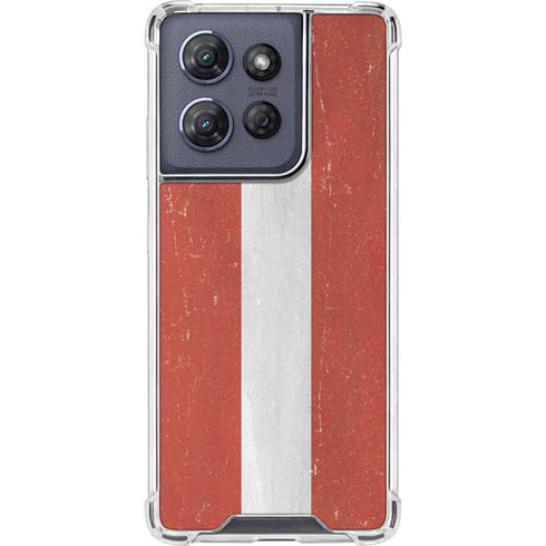 Latvia Flag Distressed Moto G Power 5G (2025) Clear Case